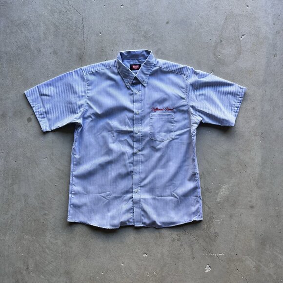 Different Breed Striped Button down Short Sleeve Shirt . work shirt - Picture 2 of 2